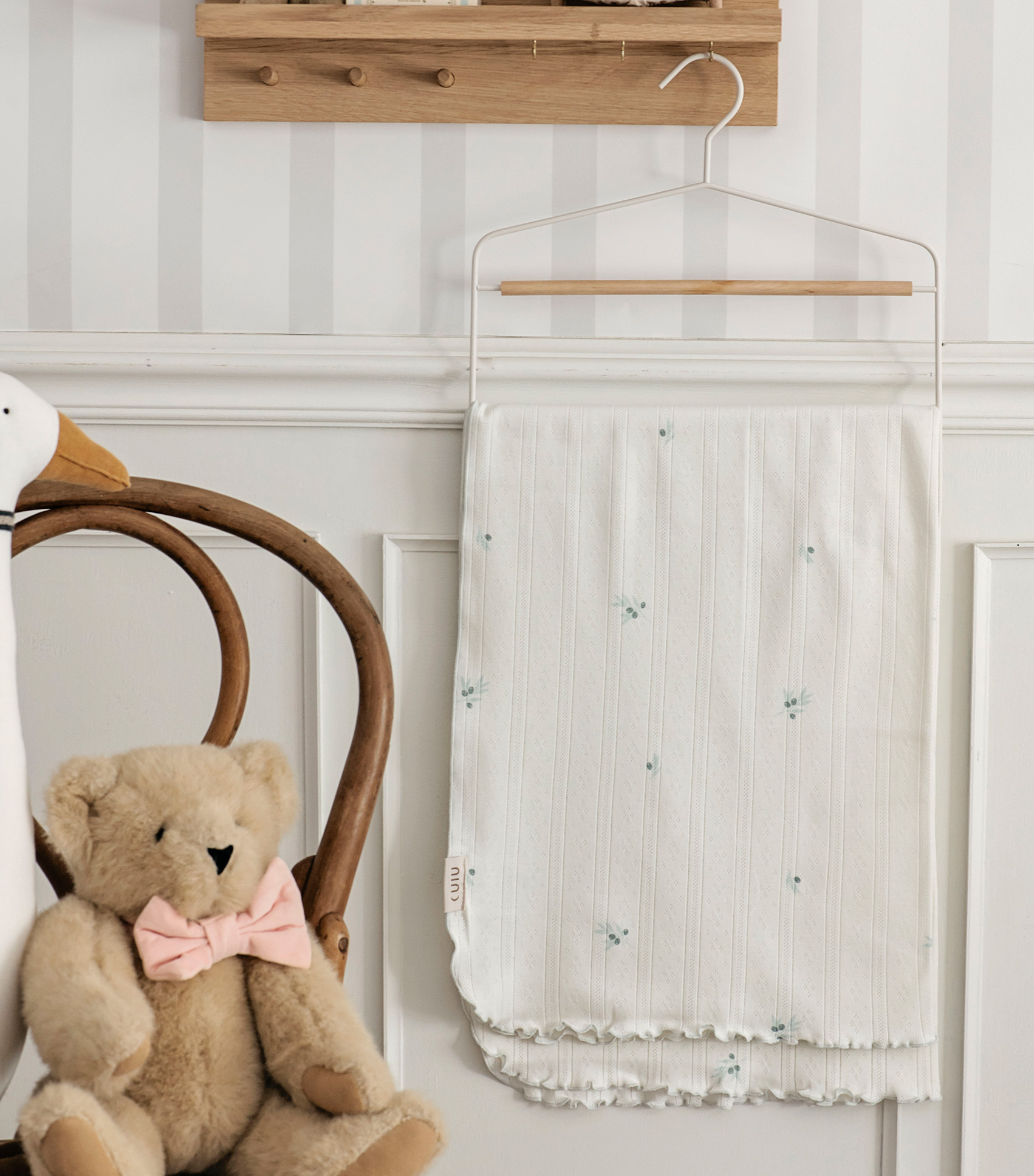 שמיכת פוינטל - זית מנטה LS