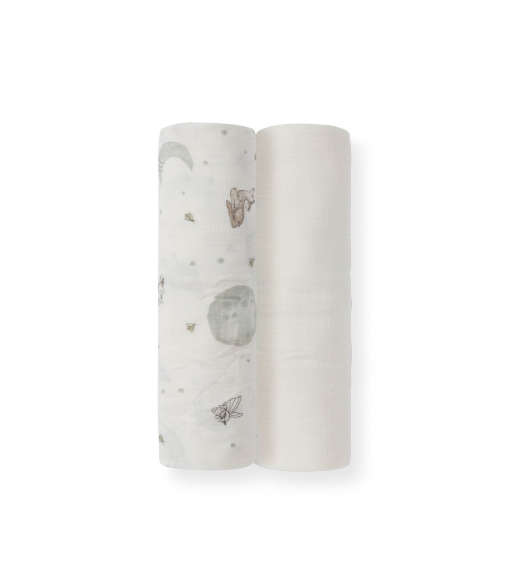 2 swaddles - starry night