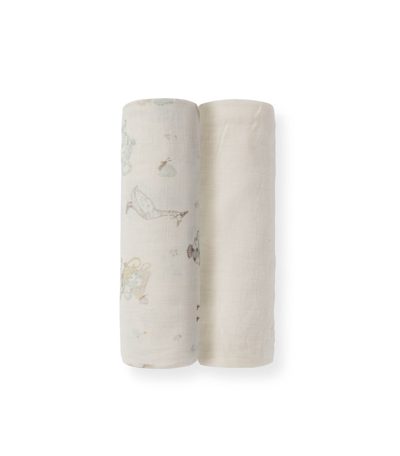 2 swaddles - tea party