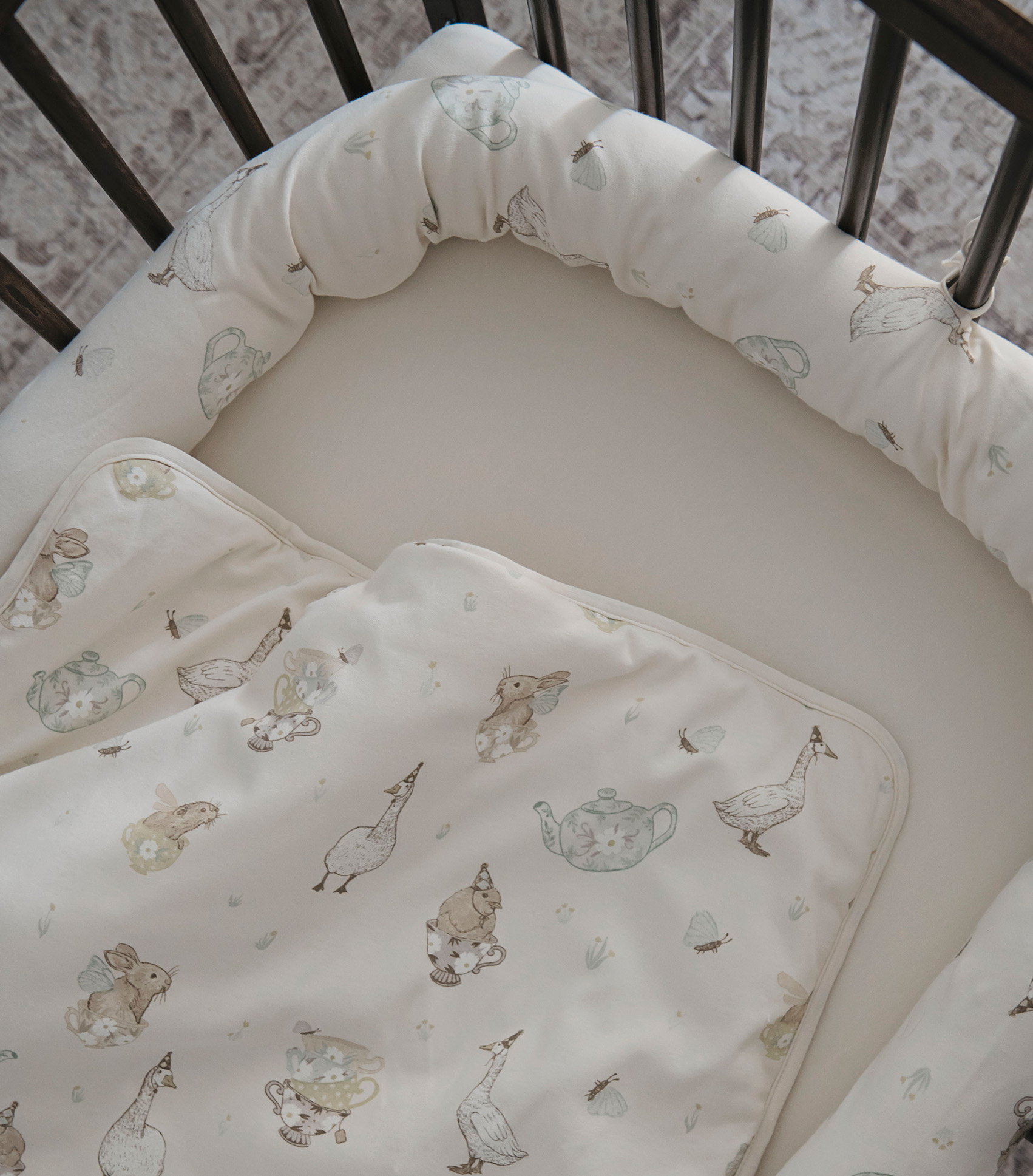crib set - tea party 2