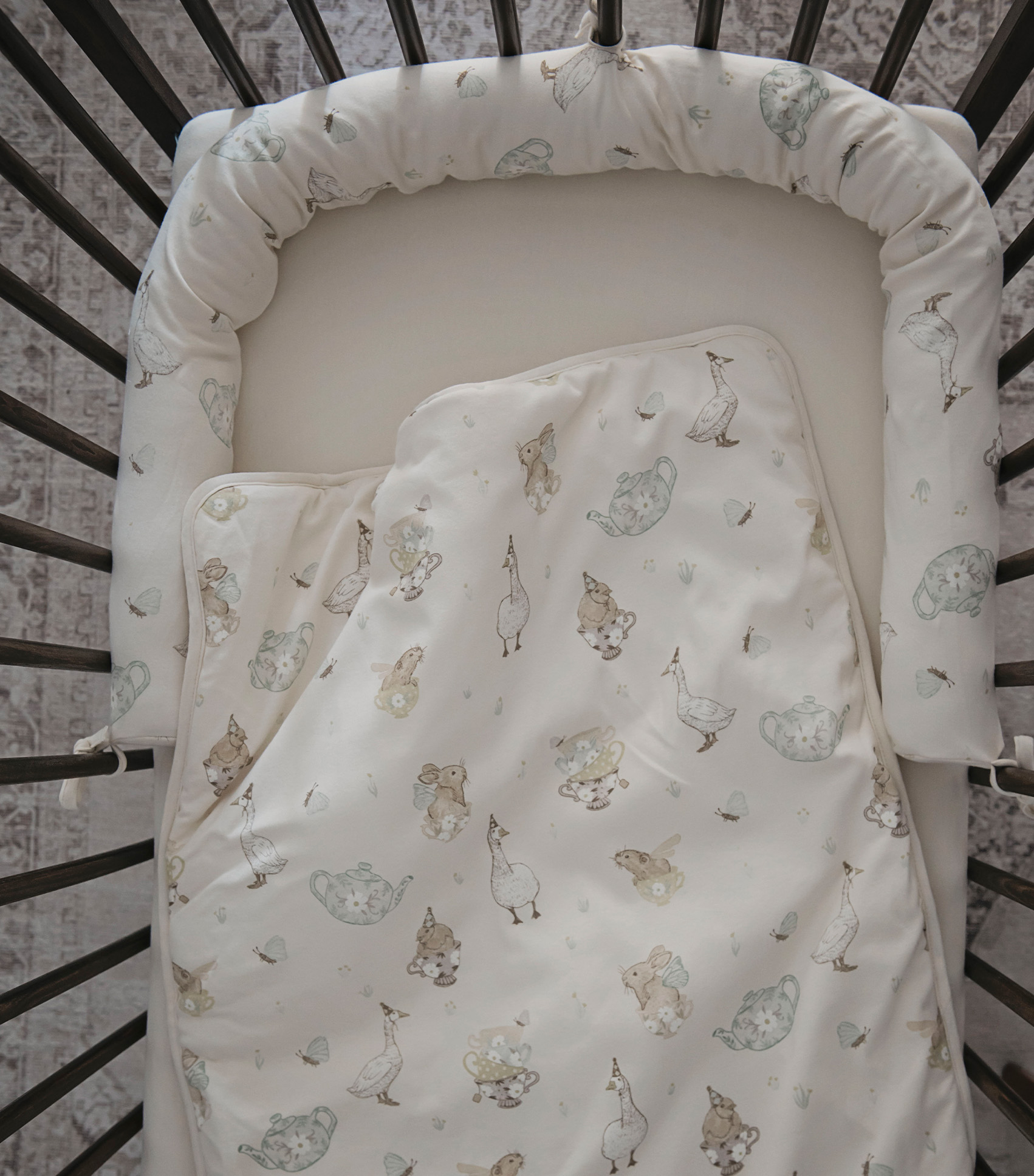 crib set - tea party