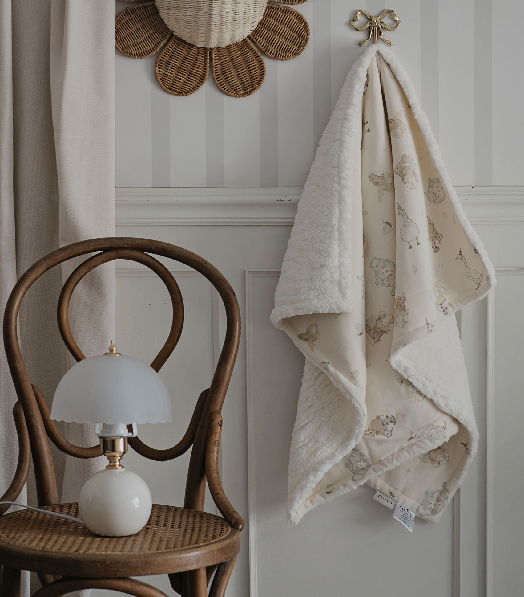 sherpa blanket - tea party